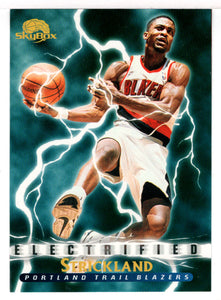 Rod Strickland - Portland Trail Blazers - Electrified (NBA Basketball Card) 1995-96 SkyBox Premium # 291 Mint