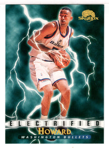 Juwan Howard - Washington Bullets - Electrified (NBA Basketball Card) 1995-96 SkyBox Premium # 297 Mint