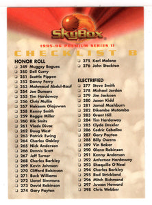 Checklist # 4 (NBA Basketball Card) 1995-96 SkyBox Premium # 300 Mint