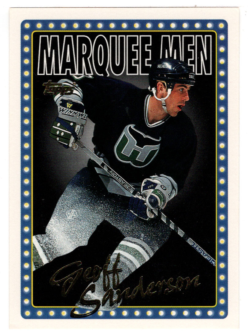 Geoff Sanderson - Hartford Whalers - Marquee Men (NHL Hockey Card) 1995-96 Topps # 14 Mint