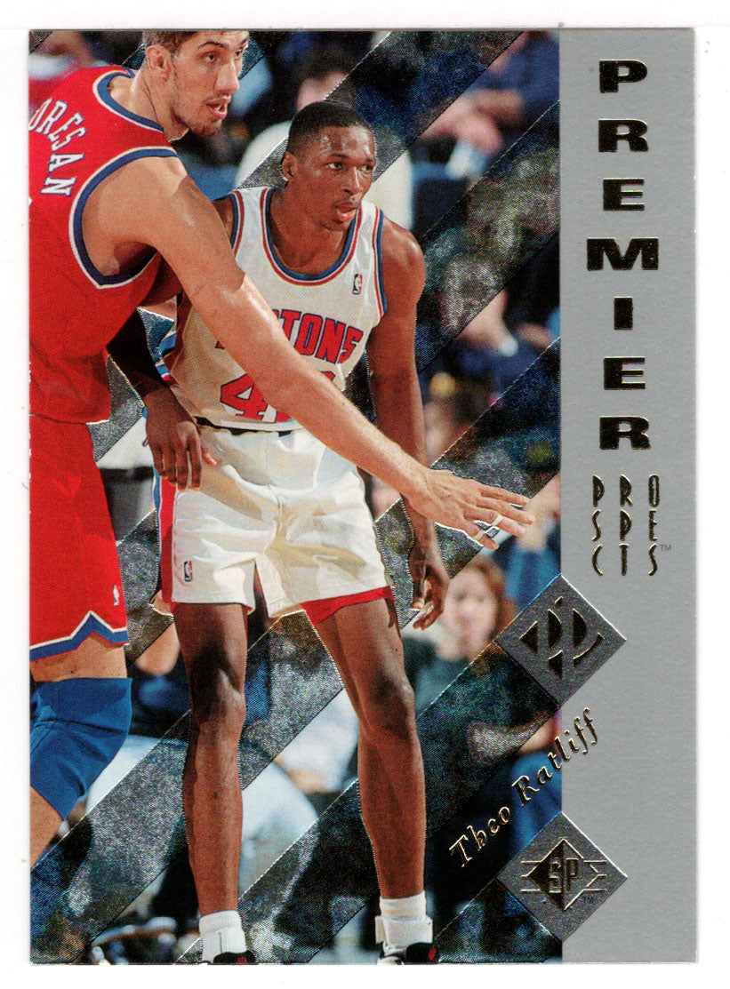Theo Ratliff RC - Detroit Pistons (NBA Basketball Card) 1995-96 Upper Deck SP # 153 Mint