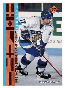 Teemu Riihijarvi RC - Finland Juniors (NHL Hockey Card) 1995-96 Upper Deck # 548 Mint