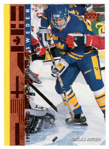 Niklas Anger RC - Sweden Juniors (NHL Hockey Card) 1995-96 Upper Deck # 561 Mint