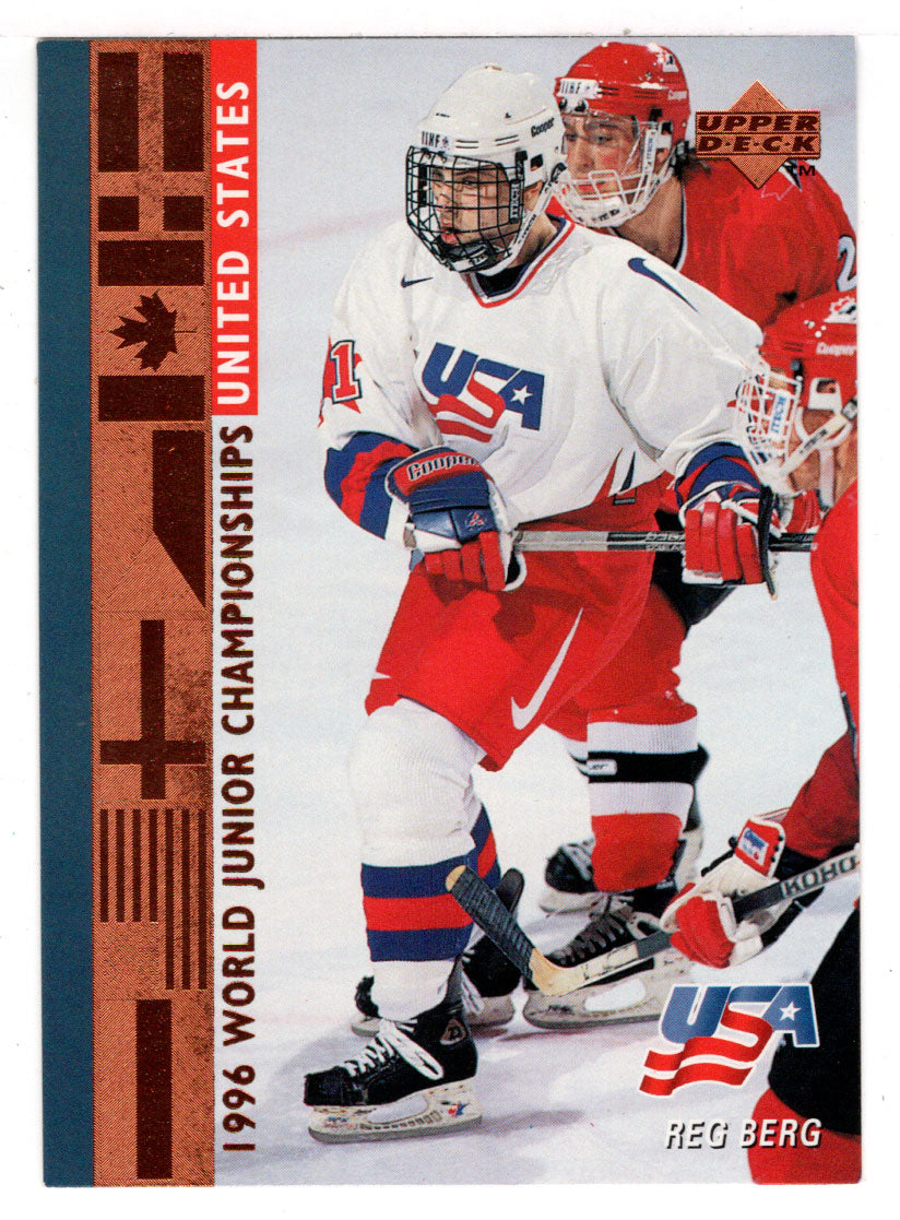 Reg Berg RC - United States Juniors (NHL Hockey Card) 1995-96 Upper Deck # 567 Mint