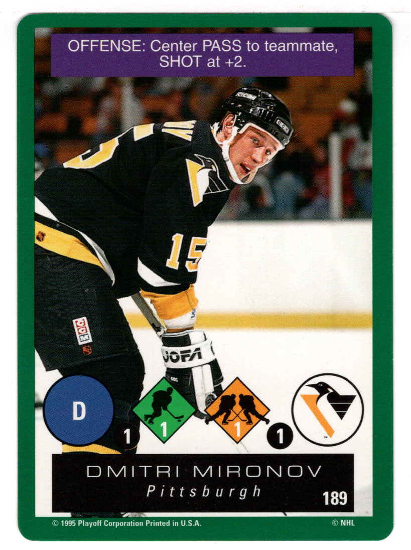 Dmitri Mironov - Pittsburgh Penguins (NHL Hockey Card) 1995-96 Playoff One on One # 189 Mint