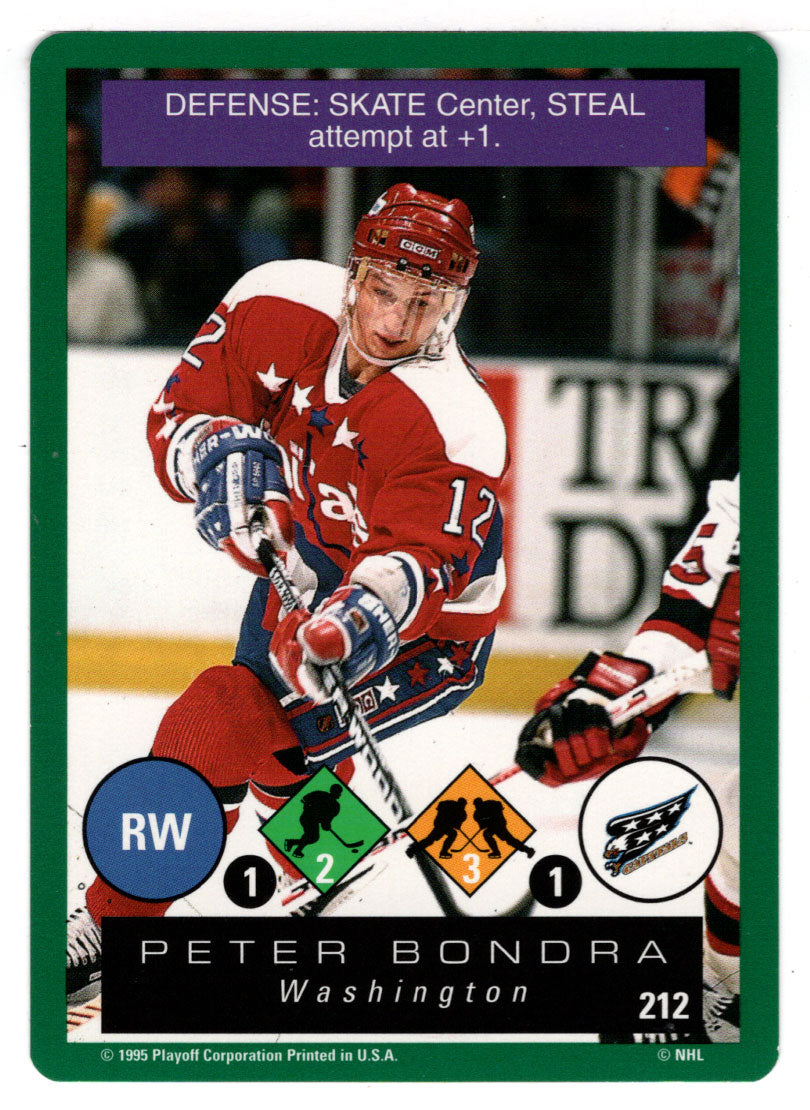Peter Bondra - Washington Capitals (NHL Hockey Card) 1995-96 Playoff One on One # 212 Mint