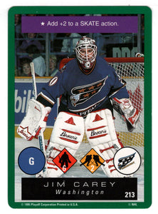 Jim Carey - Washington Capitals (NHL Hockey Card) 1995-96 Playoff One on One # 213 Mint