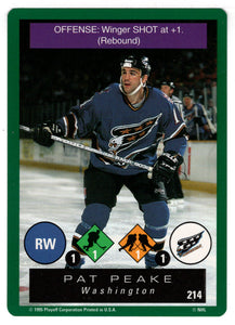Pat Peake - Washington Capitals (NHL Hockey Card) 1995-96 Playoff One on One # 214 Mint