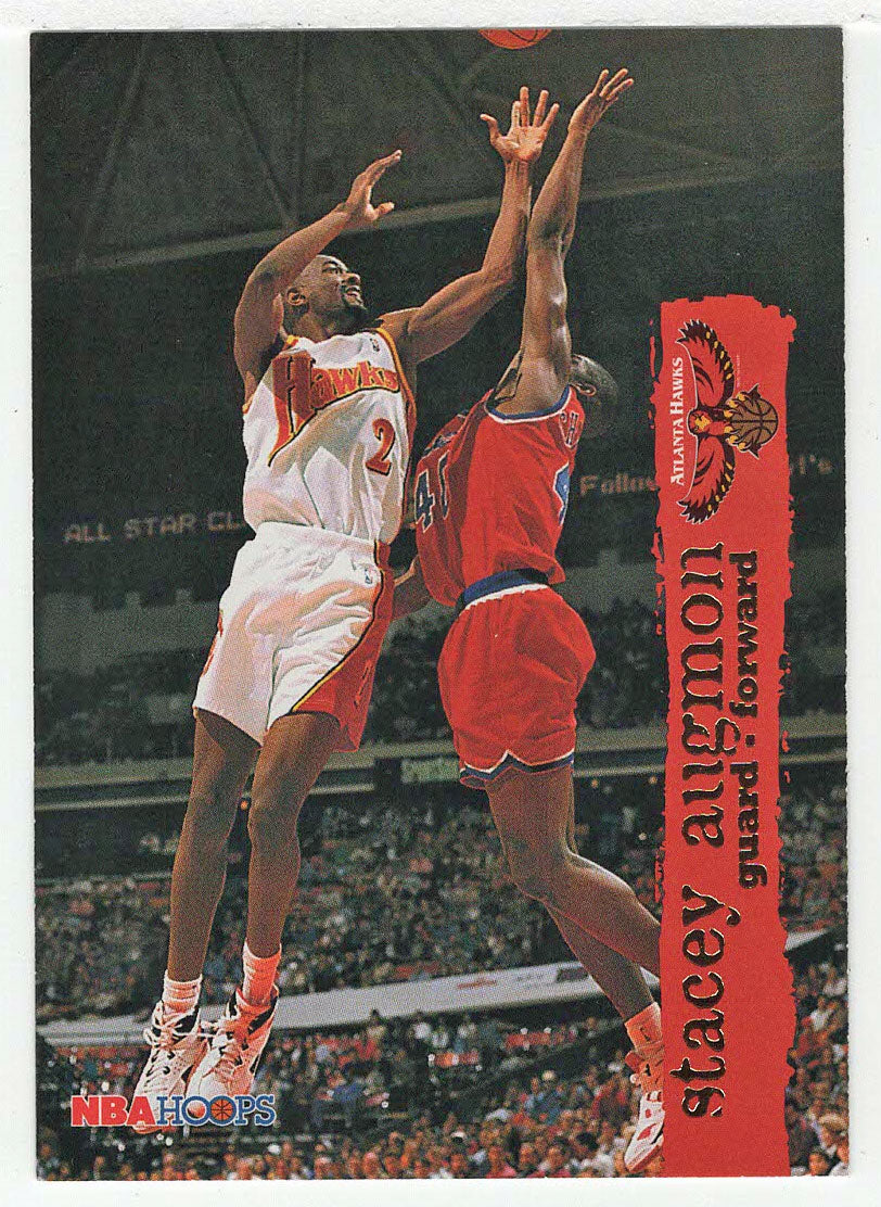 Stacey Augmon - Atlanta Hawks (NBA Basketball Card) 1995-96 Hoops # 1 Mint