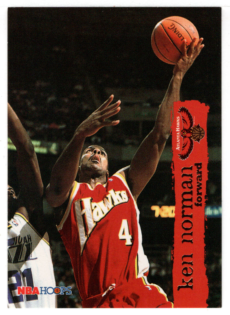 Ken Norman - Atlanta Hawks (NBA Basketball Card) 1995-96 Hoops # 6 Mint