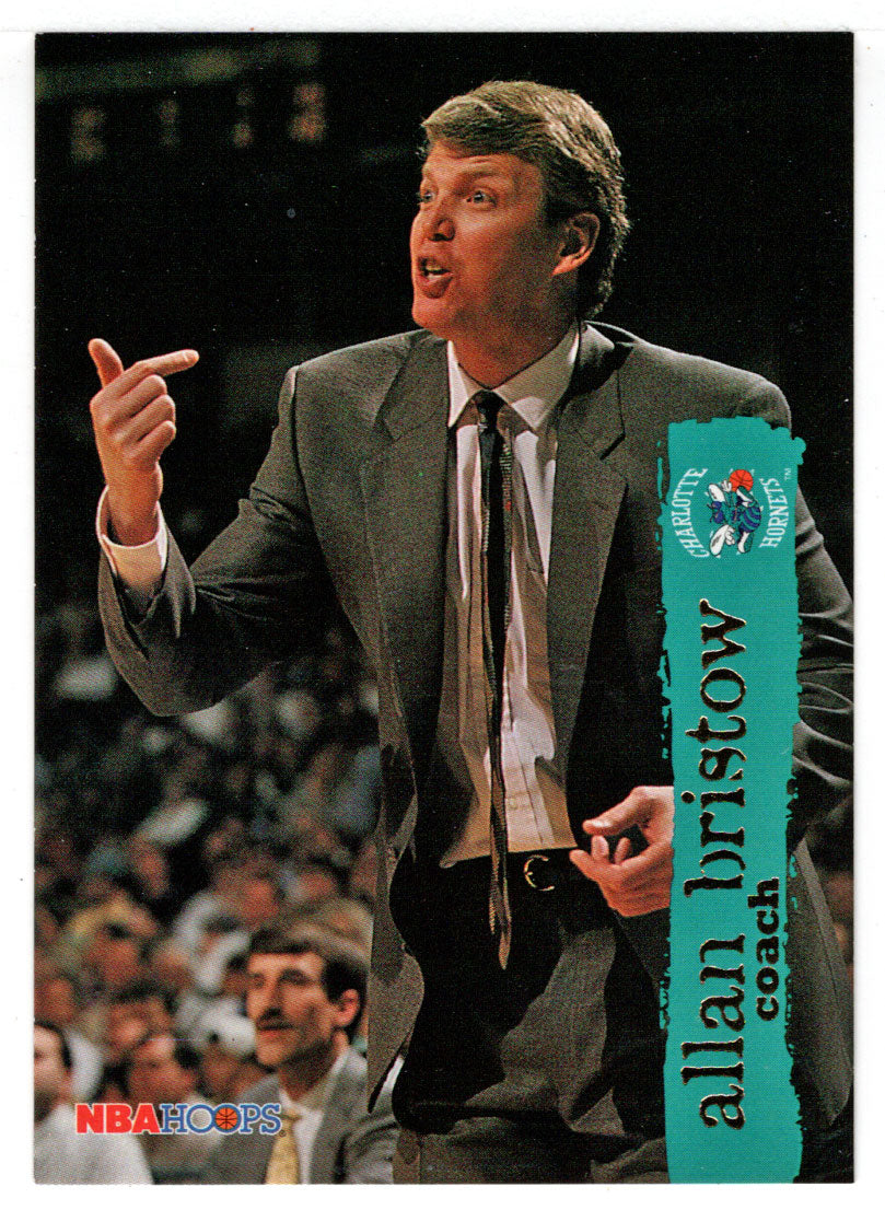 Allan Bristow - Charlotte Hornets - Coach (NBA Basketball Card) 1995-96 Hoops # 172 Mint