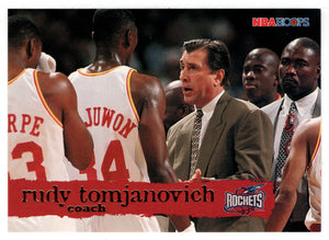 Rudy Tomjanovich - Houston Rockets - Coach (NBA Basketball Card) 1995-96 Hoops # 179 Mint