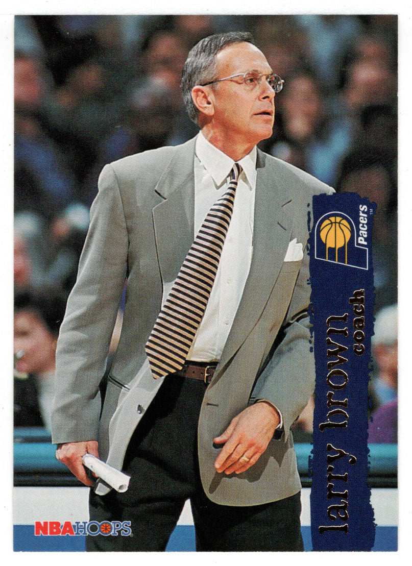 Larry Brown - Indiana Pacers - Coach (NBA Basketball Card) 1995-96 Hoops # 180 Mint