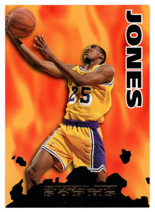 Eddie Jones - Los Angeles Lakers - Sizzlin'Sophs (NBA Basketball Card) 1995-96 Hoops # 201 Mint