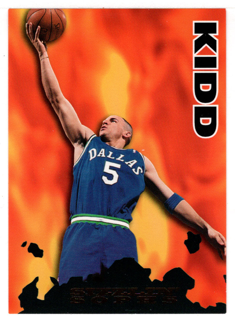 Jason Kidd - Dallas Mavericks - Sizzlin'Sophs (NBA Basketball Card) 1995-96 Hoops # 202 Mint