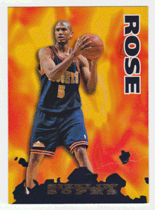 Jalen Rose - Denver Nuggets - Sizzlin'Sophs (NBA Basketball Card) 1995-96 Hoops # 206 Mint