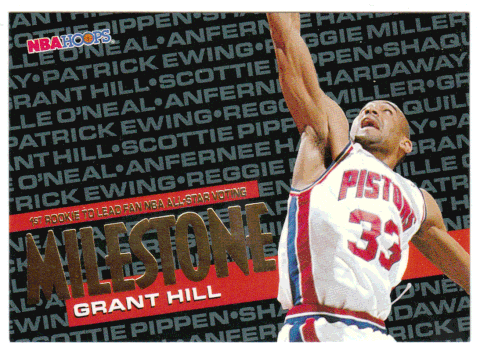 Grant Hill - Detroit Pistons - Milestones (NBA Basketball Card) 1995-96 Hoops # 211 Mint