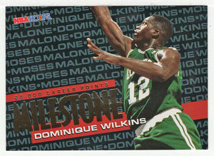 Dominique Wilkins - Boston Celtics - Milestones (NBA Basketball Card) 1995-96 Hoops # 217 Mint