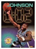 Larry Johnson - Charlotte Hornets - Buzzer Beaters (NBA Basketball Card) 1995-96 Hoops # 220 Mint