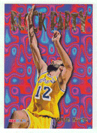 Vlade Divac - Los Angeles Lakers - Block Party (NBA Basketball Card) 1995-96 Hoops # 5 Mint