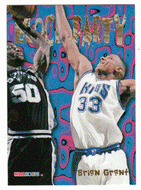 Brian Grant - Sacramento Kings - Block Party (NBA Basketball Card) 1995-96 Hoops # 6 Mint