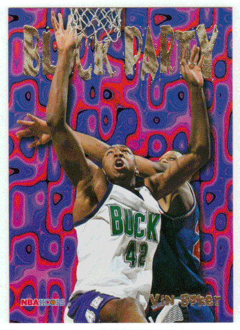 Vin Baker - Milwaukee Bucks - Block Party (NBA Basketball Card) 1995-96 Hoops # 11 Mint