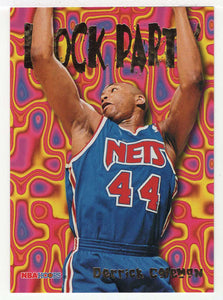 Derrick Coleman - New Jersey Nets - Block Party (NBA Basketball Card) 1995-96 Hoops # 24 Mint