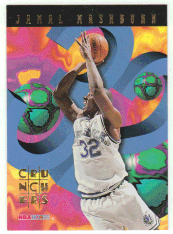 Jamal Mashburn - Dallas Mavericks - Number Crunchers (NBA Basketball Card) 1995-96 Hoops # 8 Mint