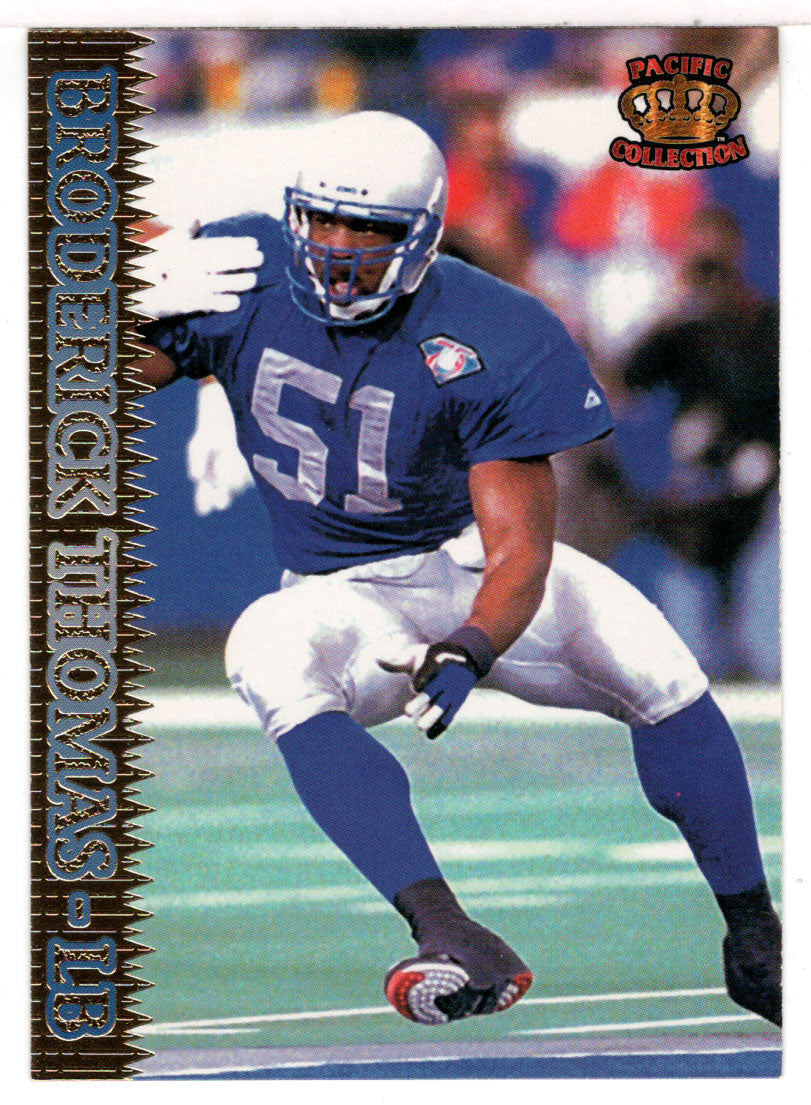 Broderick Thomas - Detroit Lions (NFL Football Card) 1995 Pacific # 160 Mint