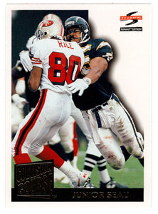 Junior Seau - San Diego Chargers - Collision Course (NFL Football Card) 1995 Score Summit # 134 Mint