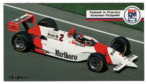 Emerson Fittipaldi with Car (Indy Racing Card) 1995 SkyBox Indy 500 # 11 Mint