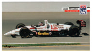 Nigel Mansell with Car (Indy Racing Card) 1995 SkyBox Indy 500 # 25 Mint