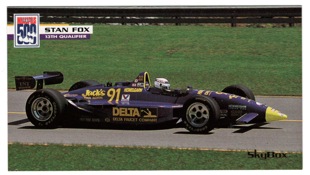 Stan Fox with Car (Indy Racing Card) 1995 SkyBox Indy 500 # 31 Mint