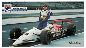 Marco Greco with Car (Indy Racing Card) 1995 SkyBox Indy 500 # 50 Mint