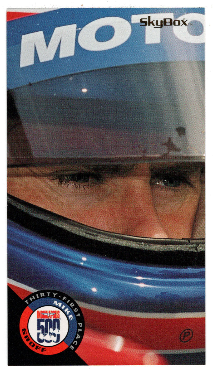 Mike Groff - Race Facts (Indy Racing Card) 1995 SkyBox Indy 500 # 103 Mint