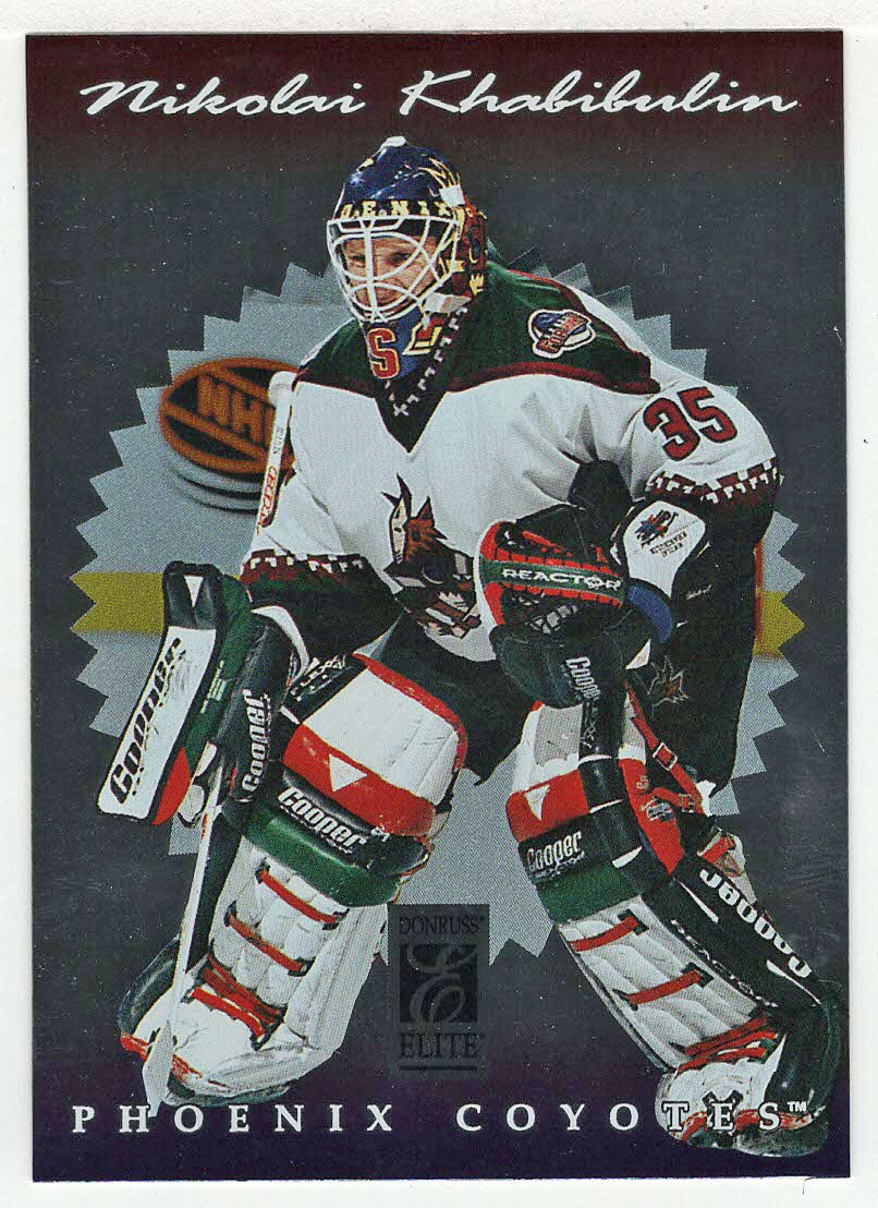 Nikolai Khabibulin - Phoenix Coyotes (NHL Hockey Card) 1996-97 Donruss Elite # 49 Mint