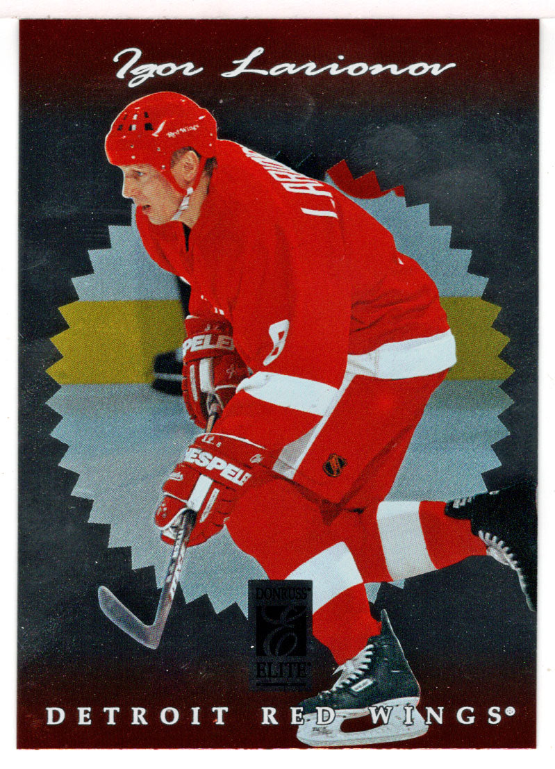 Igor Larionov - Detroit Red Wings (NHL Hockey Card) 1996-97 Donruss Elite # 50 Mint