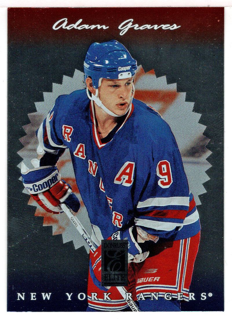Adam Graves - New York Rangers (NHL Hockey Card) 1996-97 Donruss Elite # 107 Mint