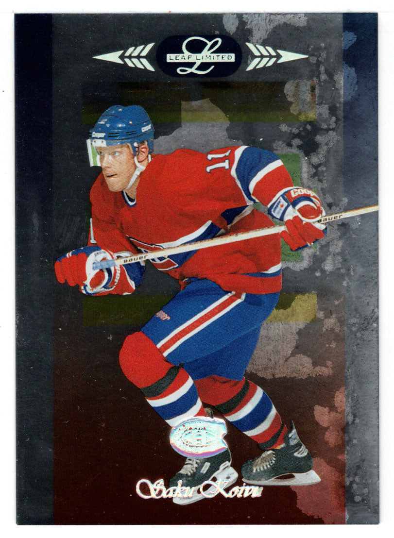 Saku Koivu - Montreal Canadiens (NHL Hockey Card) 1996-97 Leaf