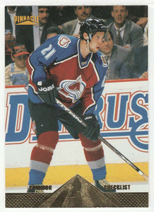 Peter Forsberg - Colorado Avalanche - Checklist # 1 (NHL Hockey Card) 1996-97 Pinnacle # 249 Mint