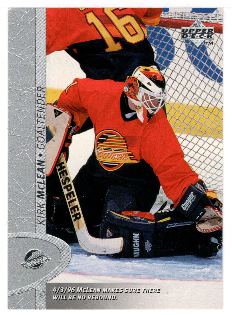 Kirk McLean - Vancouver Canucks (NHL Hockey Card) 1996-97 Upper Deck # 348 Mint
