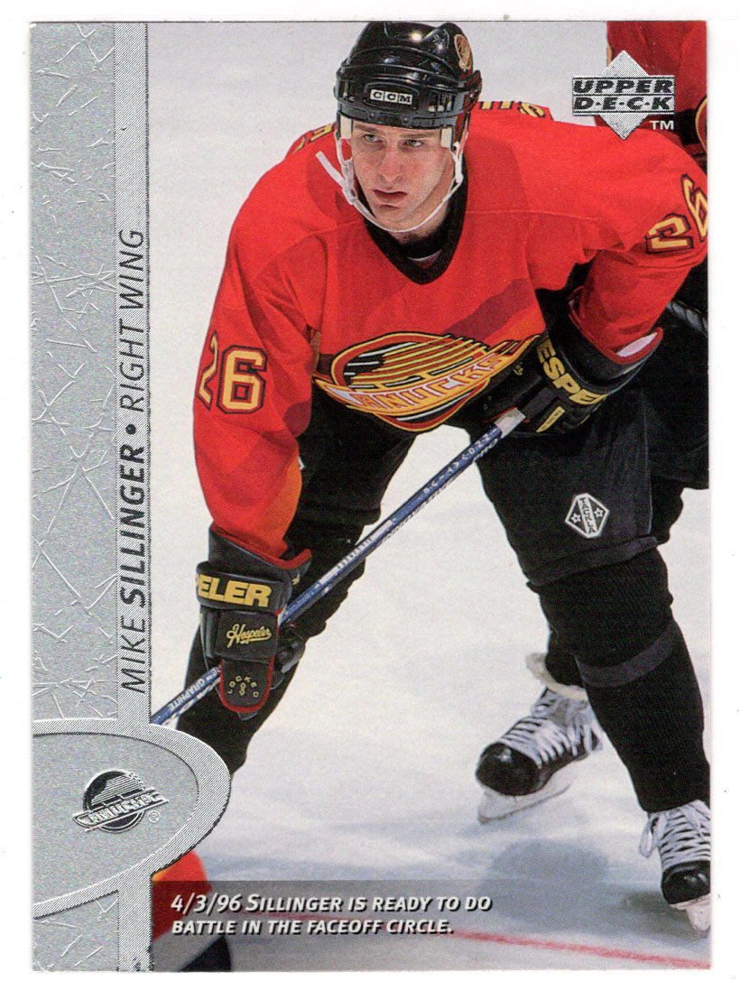 Mike Sillinger - Vancouver Canucks (NHL Hockey Card) 1996-97 Upper Deck # 349 Mint