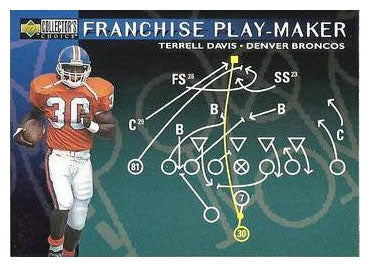 Terrell Davis - Denver Broncos - Franchise Play-Maker (NFL Football Card) 1996 Upper Deck Collector's Choice Update # U 69 Mint
