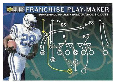 Marshall Faulk - Indianapolis Colts - Franchise Play-Maker (NFL Football Card) 1996 Upper Deck Collector's Choice Update # U 75 Mint