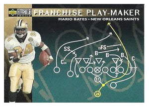 Mario Bates - New Orleans Saints - Franchise Play-Maker (NFL Football Card) 1996 Upper Deck Collector's Choice Update # U 81 Mint