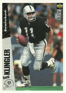 David Klingler - Oakland Raiders (NFL Football Card) 1996 Upper Deck Collector's Choice Update # U 94 Mint
