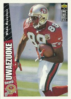 Iheanyi Uwaezuoke RC - San Francisco 49ers (NFL Football Card) 1996 Upper Deck Collector's Choice Update # U 153 Mint