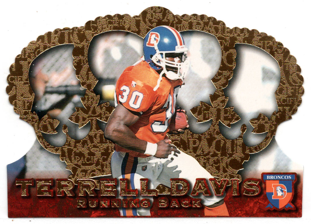 Terrell Davis - Denver Broncos (NFL Football Card) 1996 Pacific Crown Royale # CR 45 Mint