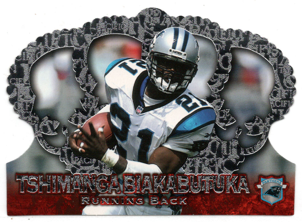 Tshimanga Biakabutuka - Carolina Panthers - Silver Edition (NFL Football Card) 1996 Pacific Crown Royale # CR 59 Mint