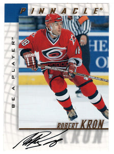 Robert Kron - Carolina Hurricanes (NHL Hockey Card) 1997-98 Be A Player Pinnacle Authentic Autographs # 140 Mint